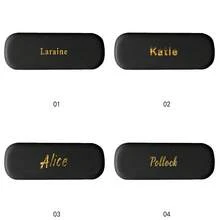 Custom Name PU Hard Shell Glasses Case Scratch-Resistant Eyewear Organizer Shockproof Sunglasses Myopia Glasses Storage Box Unisex Protective Cover Fashionable Design For Travel Outdoor Use Gift For Christmas - Black - View 5