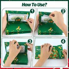 Christmas Money Holders, Cash Gift Card Holders Xmas With 10 Slots Christmas Gift For Men Women Girls Boys, Surprise Money Envelopes, Green - Green - View 6