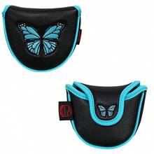 1pc 'Butterfly' Pattern Blade Putter Head Cover, Putter Head Cover Blade, Magnetic Closure Blade Putter, Mid Mallet Putter Cover