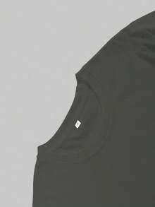 男士新款嘻哈时尚印花T恤 - 深灰色 - 查看 3