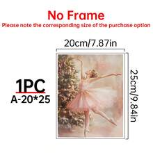 1件圣诞芭蕾舞女演员墙饰，胡桃夹子芭蕾舞主题圣诞装饰，粉色芭蕾节日可打印艺术，帆布壁挂，房间海报，家居装饰，房间装饰美学，房间装饰用品。可选画框，房间装饰。 - 1pc - 查看 15