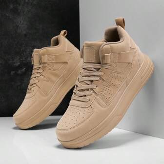 Nuevos zapatos casuales deportivos de exterior de hombre con cordones y caña alta, suela resistente al desgaste MD, estilo retro de moda, ligeros y versátiles