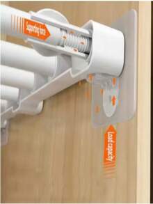 Adjustable Closet Organizer Storage Shelf Space-Saving Kitchen Wardrobe Shelves Holders - 彩色 - 查看 2