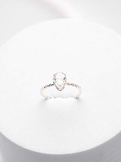 1 Stück funkelnder Zinklegierung Strass Ring, geeignet für Partys das ganze Jahr über