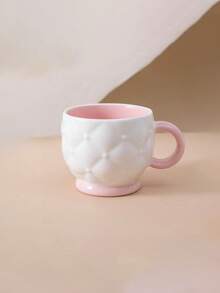 1 pieza Taza de cerámica creativa con diseño de fútbol en colores contrastantes, taza de café asimétrica, adecuada para restaurante, desayuno, té de la tarde, regalo, vaso de agua