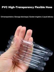 1 PC 3M Clear PVC Hose 4-30mm ID, Customizable Length Heavy-Duty Flexible Tubing For Garden Watering Aquariums