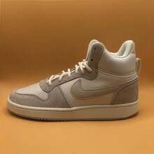 Nike Court Borough Mid Prem 经典复古米色女款高帮运动鞋 - 米 - 查看 5