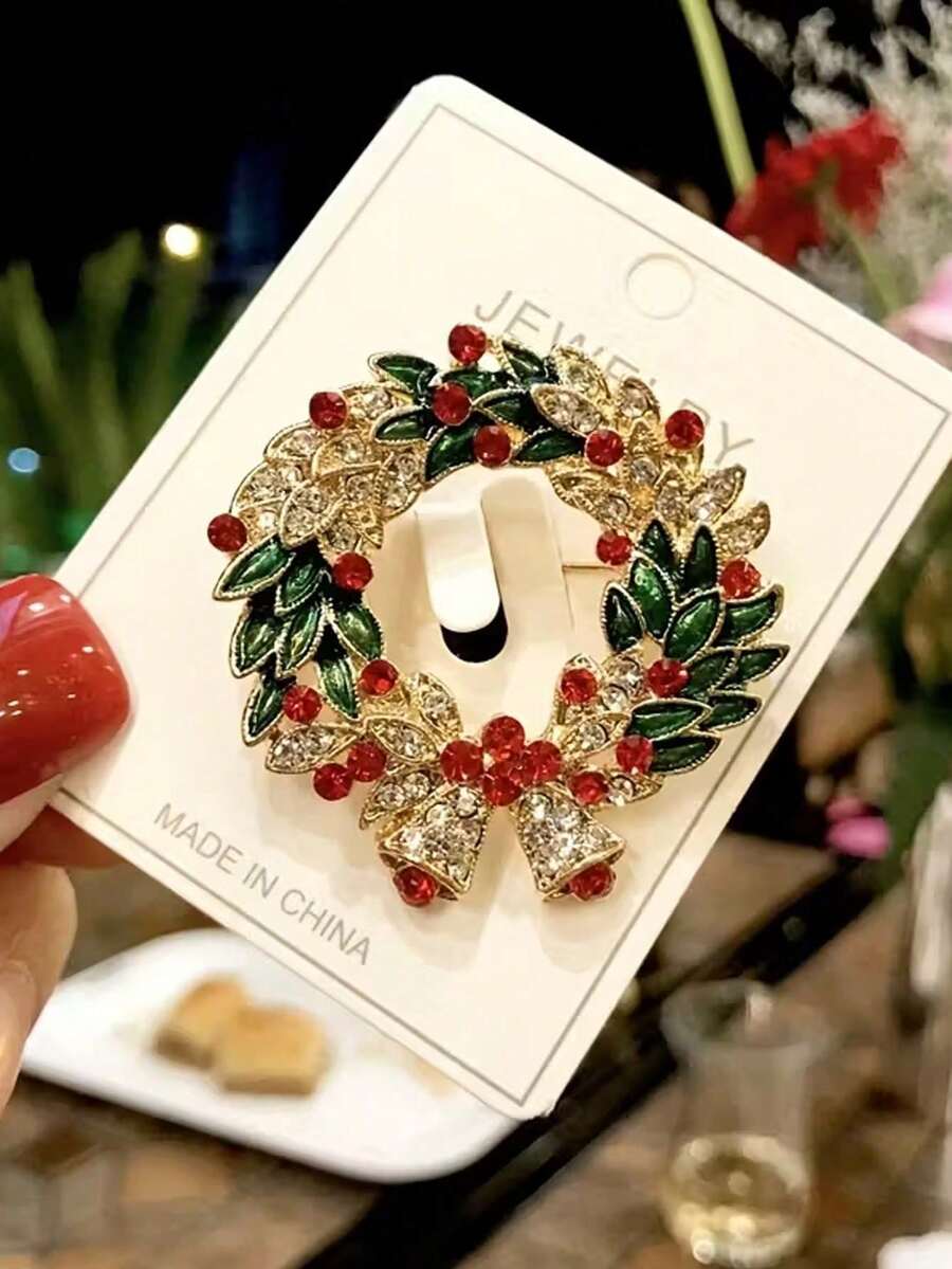 1 cái, Trâm cài đa chức năng, Vòng hoa Giáng sinh thời trang, Trang trí áo ngực, Lý tưởng để làm quà tặng - Nhiều màu - Xem 1