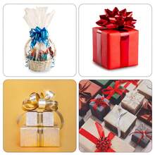 10pcs Metallic Large Big Pull Bow Glitter Gift Wrapping Bows Ribbon For Wedding Car Baskets Presents Christmas Bow