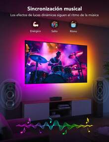 Govee - Retroiluminación LED para TV, LED RGBIC, para televisores de 40 a 50 pulgadas, sincronización deúsica, Wi-Fi, y control de aplicaciones, Alexa y Assistant, 77 modos - 1 - Ver 1