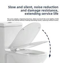 1 Stück Toilettensitz aus hochwertigen Materialien in Einzelfarbe, mit mehreren Farboptionen erhältlich. Geeignet für Hotels und Badezimmer, er bietet Ihnen ein sauberes, leises und komfortables Nutzungserlebnis und ist damit die ideale Wahl für den Austausch von Toilettenzubehör.