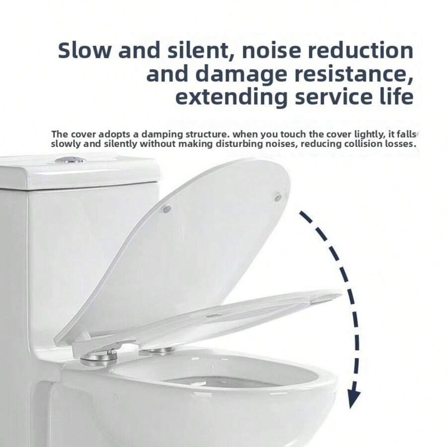 1 Stück Toilettensitz aus hochwertigen Materialien in Einzelfarbe, mit mehreren Farboptionen erhältlich. Geeignet für Hotels und Badezimmer, er bietet Ihnen ein sauberes, leises und komfortables Nutzungserlebnis und ist damit die ideale Wahl für den Austausch von Toilettenzubehör.