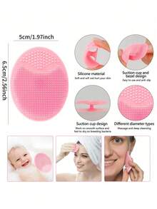 10pcs/Set Silicone Manual Facial Cleansing Brush, Soft Exfoliating Face Scrubber, Waterproof Gentle Cleansing Brush, Removes Blackheads, Whiteheads And Makeup Residue