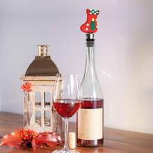 Festive Crystal Christmas Wine Stoppers, Set Of Reusable Bottle Stoppers To Seal And Decorate, Elegant Holiday Party & Bar Accessories For Gift Giving - Màu sắc ngẫu nhiên - Xem 8