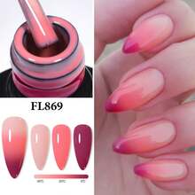 FOUR LILY 10ml Gel Kuku Berubah Warna Sensitif Suhu - Gel Kuku Reaktif Dingin & Panas, Cocok Untuk Manikur Salon dan Rumahan - MultiWarna - View 12