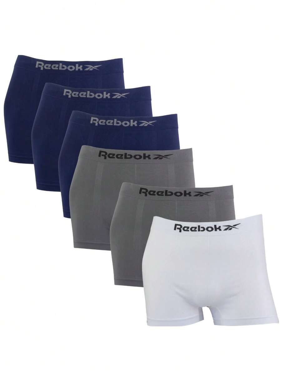 Kit 6 Cuecas Boxer Masculina Reebok Original Microfibra Premium Original