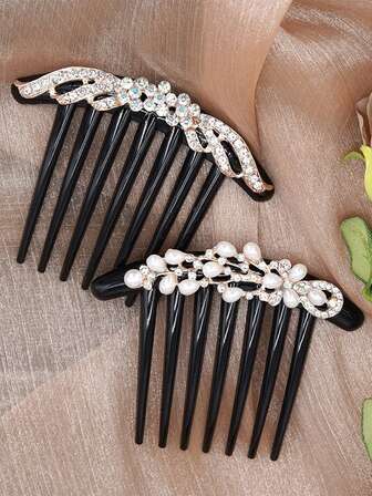 1 st kamhuvudbonad pärlmönster strass håraccessoarer klassiska och mångsidiga enkla accessoarer spiralformade hår långa hår enfärgade, resor, hårtillbehör, strumpbyxor för kvinnor, strumpbyxor kvinnor, julklappar, julstrumpbyxor, present, julklapp, strumpbyxor för vuxna, strumpbyxor för vuxna, hårtillbehör, strumpbyxor, julhåraccessoarer för vuxenåldern, presentidéer för kvinnor, skönhetsstrumpbyxor, jul