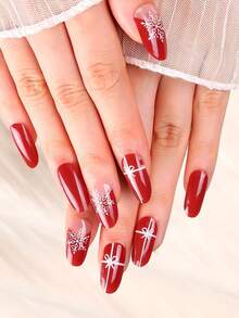 Tiras de unhas de gel semi curadas, adesivos retrô de Natal com padrões clássicos como flocos de neve e renas, funcionam com qualquer lâmpada de unha, adesivos de decoração de unhas com qualidade de salão, adesivos de decoração de unhas faça você mesmo para mulheres e meninas, salão de arte de unhas - Multicolorido - Ver 7
