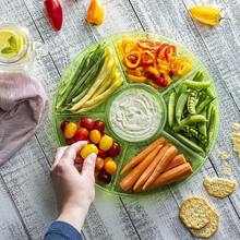 Plasticpro 6 Sectional Round Plastic Serving Tray/Platter (2, Green){"Color_name":"Green"} - Nhiều màu10 - Xem 4