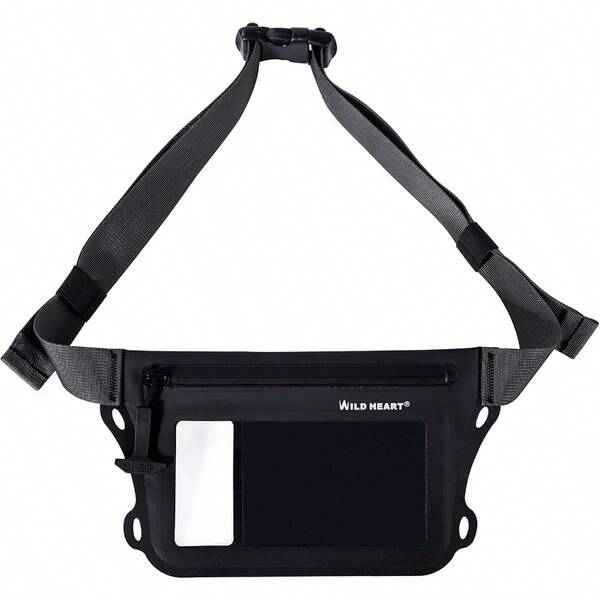 Wild Heart Waterproof Bag Waist Bag With Adjustable Waist Belt Screen Touchable Dry Bag IPX8 To Keep The Phone And Valuables Dry Waterproof Mobile Phone Double Inner Pocket