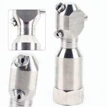360° Rotary Tank Cleaning Nozzle - 303 Stainless Steel Self-Rotating Jet Head For Tanks, Barrels & Pipelines - Silver - View 1