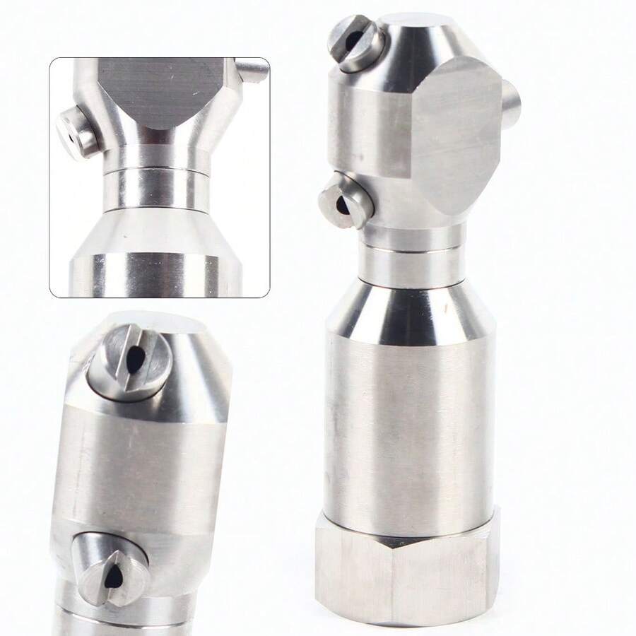 360° Rotary Tank Cleaning Nozzle - 303 Stainless Steel Self-Rotating Jet Head For Tanks, Barrels & Pipelines - Silver - View 1
