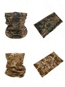 四季战术围巾，迷彩透气，适合骑行、狩猎、夏季跑步、徒步旅行、滑雪 - 男女通用全脸防护颈套，防风、防紫外线，无缝多功能头巾 - 彩色 - 查看 11