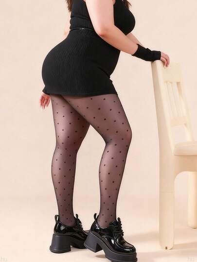 1 Paar Damen Polka Punkt Strümpfe - Ultradünn, 100% Polyesterfaser, handwaschbar, strapazierfähig und kratzfest, Schwarz, Nude und Nude Farbe Socken, süße Strümpfe, Lässig Bekleidung, elegantes Design, hochwertige Materialien, Mode-Enthusiast