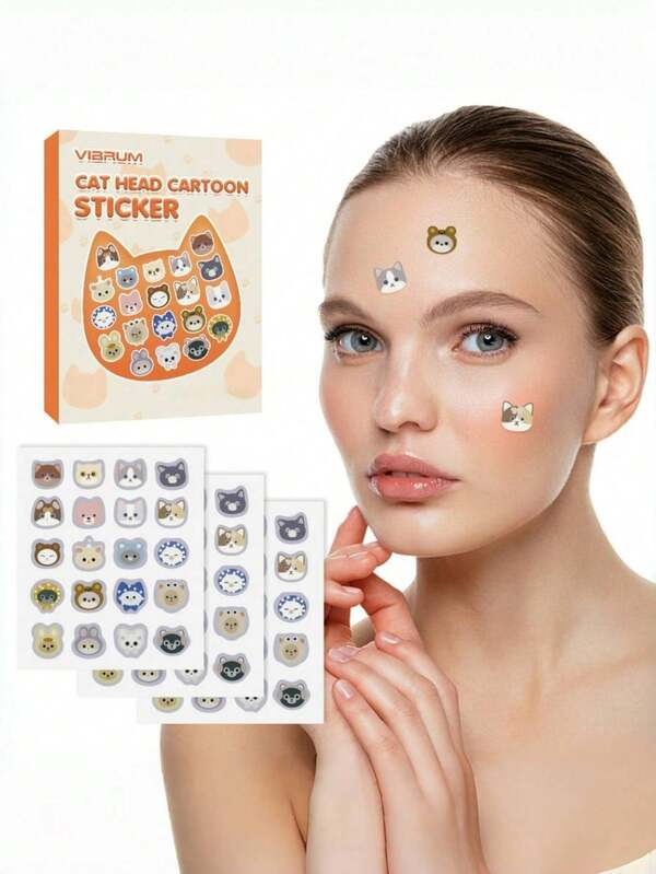 100 قطعة/200 قطعة ملصقات تعبيرات جميلة للأطفال، ملصقات مكافأة، ملصقات مخطط، ملصقات وجوه مبتسمة شفافة