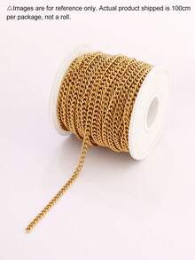 100厘米不锈钢侧链配件简约18K镀金链条男女DIY项链手链首饰配件 - DIY鏈條 - 查看 17