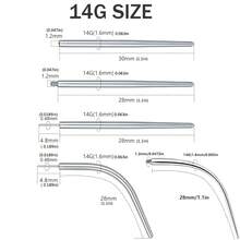 5 piezas de acero quirúrgico 316L, con rosca externa, rosca interna, varilla recta, varilla curva, herramientas de perforación con Body cónico, 18G, 16G, 14G, 0.9mm, 1.2mm, adecuado para anillos de ombligo, aretes, anillos de nariz y diversos accesorios de perforación - Plateado - Ver 4