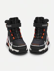 Balabala Boys Fleece Lined Winter Boots Toddler Warm, Anti-Slip &