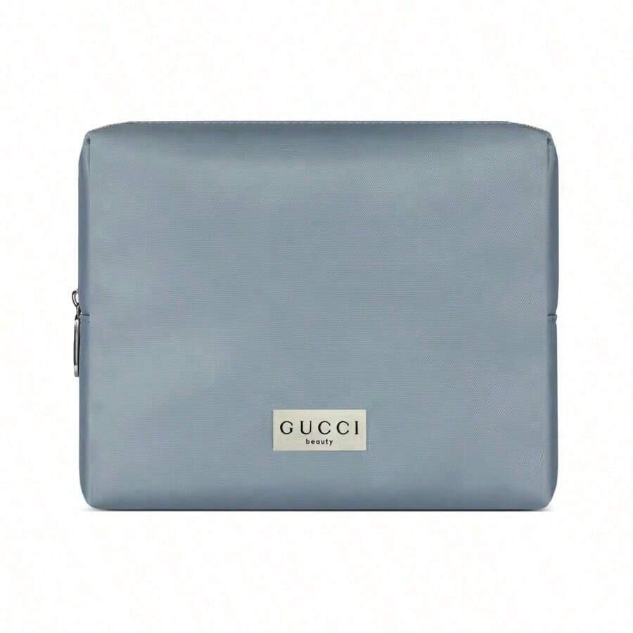 Gucci Bolsa de maquillaje para damas, de lona azul, de gran capacidad, fácil de transportar, sencilla y elegante, adecuada para uso diario, viajes, escuela, compras, trabajo, estilos versátiles, como regalo para amigos o familiares, regalos de festivales, regalos de aniversario