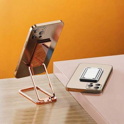 1 件套手指戒指支架多功能可旋转金属折叠手机支架松垮后粘手指戒指扣支架兼容 、Android 手机，生日、家庭、朋友手机握把礼物，手机配件