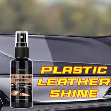JB-XPCS 1PC 10oz Plastic Renovating Agent, Black Interior Dashboard Shine Restorer, Leather Sofa Seat Care, Car Tire Enhancer