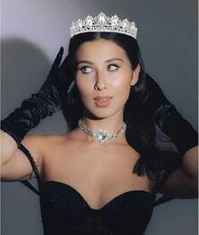 Rhinestones Tiara For Women Girls - Silver - View 2