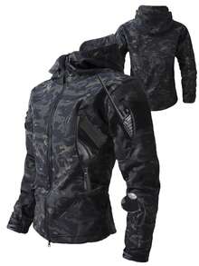 Men's Thermal Lined Casual Sports Jacket, Windproof Waterproof Outdoor Soft Shell Jacket For Autumn/Winter, Fleece, Skiing