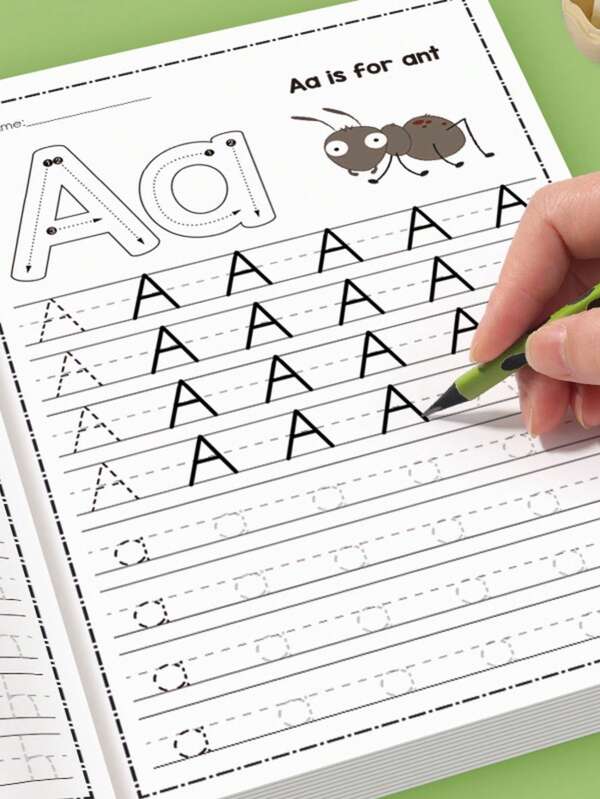 32 Page ABC Tracing Workbook | A-Z Alphabet Practice For Preschool And Kindergarten | Fun Early Writing Book With Drawing Pages, Copybook, And Magic Words. A Great Gift, Exercise Book And Fun, Durable English Writing Book, Perfect For School, Christmas Or School.