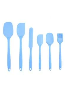 6 件套硅胶烘焙套装 - 耐热，可用洗碗机清洗 - 包括长铲、铲子、刮刀、油刷、蜂蜜铲 - 适合感恩节、复活节、万圣节、圣诞节和所有场合 - 送给面包师和家庭厨师、厨房、烘焙工具的理想礼物 - 彩色 - 查看 14