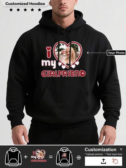 A Custom Thickened Hoodie, Made From Your Photo, Can Be Given As A Gift To Anyone You Want, Which Is A Great Gift For Winter,