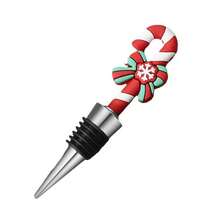 Festive Crystal Christmas Wine Stoppers, Set Of Reusable Bottle Stoppers To Seal And Decorate, Elegant Holiday Party & Bar Accessories For Gift Giving - Màu sắc ngẫu nhiên - Xem 5