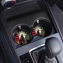 Un coussin de siège de voiture intérieur d'arbre de Noël festif, fabriqué en matériau PVC avec des propriétés antidérapantes et lavable. Convient pour les intérieurs de voiture, les cuisines, les tables basses - un cadeau de Noël idéal pour les hommes et les femmes