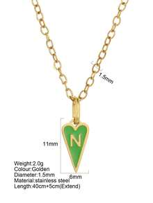 1pc Fashion Personalized 26 Initial Letter Pendant Necklace, Versatile Design Suitable For Christmas Wear & Gift - Gold - View 25