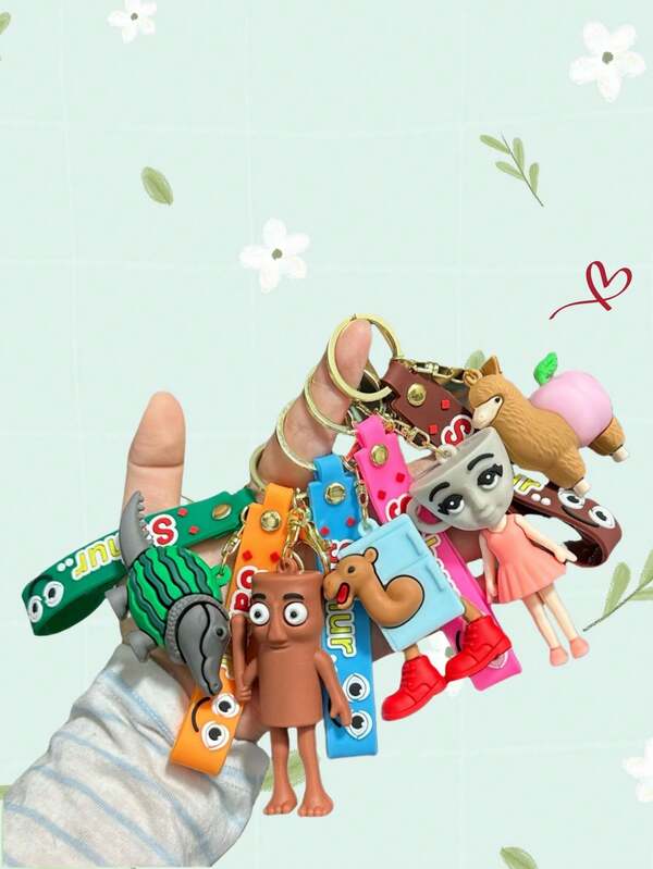 Y2K Shanhaijing Italian Brainrot Mythical Creature Keychain, Quirky Wooden Stick Man Shark Pendant, Abstract Tung Tung Tung Sahur Creative Figure, Tralalerotralala Small Accessory, Bag/Car Hanging Decoration Bag Accessories Lanyards With Id Holder Car Accessories Bag Charms Christmas Gift