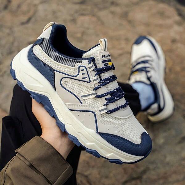 Fashionable Soft-Sole Mesh Breathable Casual Sneakers, Versatile Non-Slip Outdoor Hiking Sports Shoes