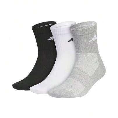  Adidas Socks For Men And Women, Comfortable Casual Socks, Mid-Calf Socks (Three Pairs)