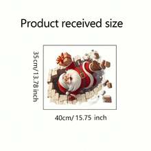 1 Stück Weihnachtsmann, der durch die Wand bricht, Weihnachts-Wandaufkleber für Weihnachtsdekoration von Schlafzimmer, Wohnzimmer, Arbeitszimmer, Weihnachtsdekoration, Weihnachtsdekoration Zuhause, Raumdekoration, Heimdekoration - Verschiedenfarbig - Übersicht 8