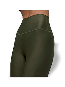 Alo Yoga ALO 7/8 High-Waist Airlift Legging Women High Waist Shaping Lightweight Breathable Stretch Good Elasticity Close-Fitting Soft Skin-Friendly Seamless Easy Clean Yoga Gym Daily After-Work Travel Spring Summer Olive Green W5766r-OLIVE GREEN - green - View 3