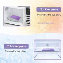 Almohada para los ojos de lavanda para relajación de yoga, máscara de ojos con peso y calentable para ojos secos, compresa caliente y fría con aromaterapia