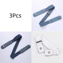 1/2/4条装弹力腰带，可调节无扣腰带，适合搭配牛仔裤和休闲裤，男女通用，隐形弹力腰带，塑形腰带 - 无扣舒适，可调节弹力，完美搭配牛仔裤和休闲裤 - 凸显身材曲线，复古弹力腰带 - 无扣，隐形贴合，男女通用，舒适弹力，均码 - 彩色 - 查看 52